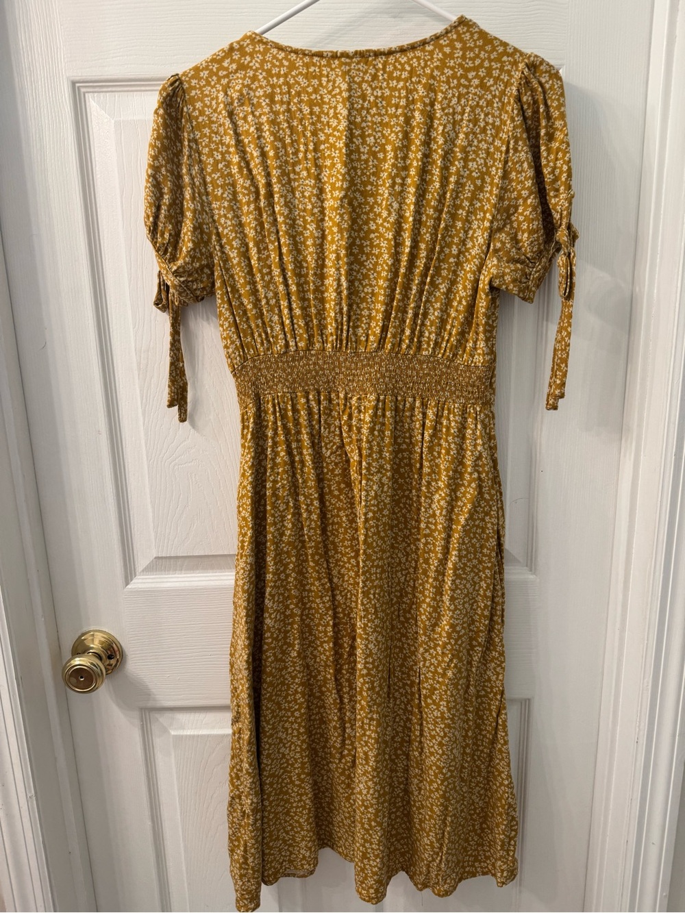 Universal Thread Yellow Floral Button-Front Midi Dress - Picture 4 of 4